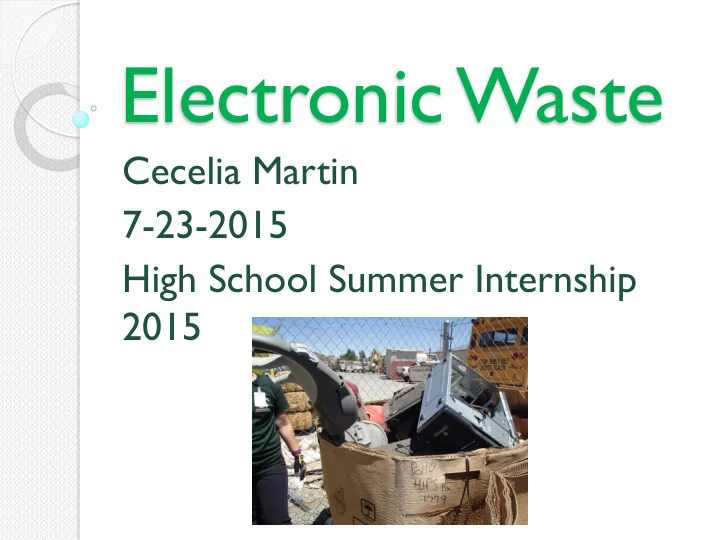 electronic waste