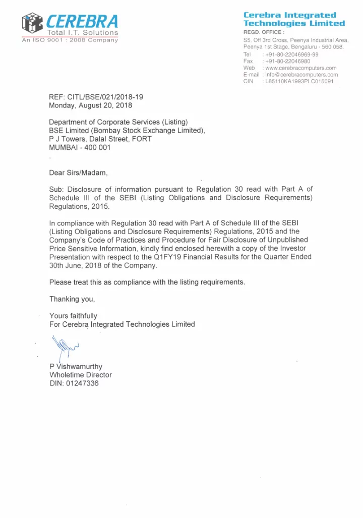 cerebra integrated technologies