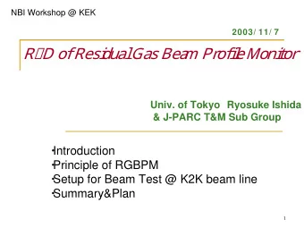 R  &amp;  D  o  f  R  e  s  i  d  u  a  l  G  a  s  B  e  a  m  P  r  o  f  i  l  e  M  o  n  i  t