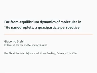Far-from-equilibrium dynamics of molecules in 4 He nanodroplets: a quasiparticle perspective