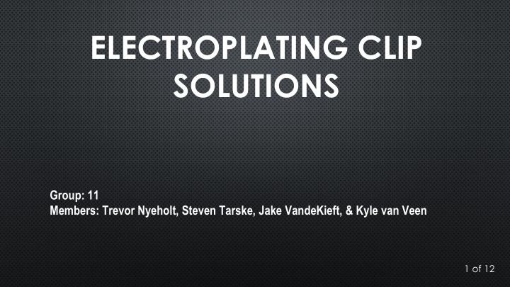 electroplating clip