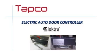 ELECTRIC AUTO DOOR CONTROLLER  INDEX  Introduction ( Brief Company Profile )  Objective