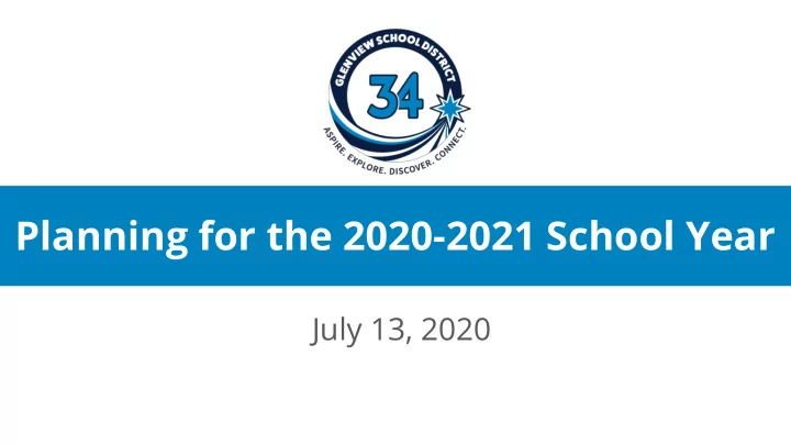 planning for the 2020 2021 school year