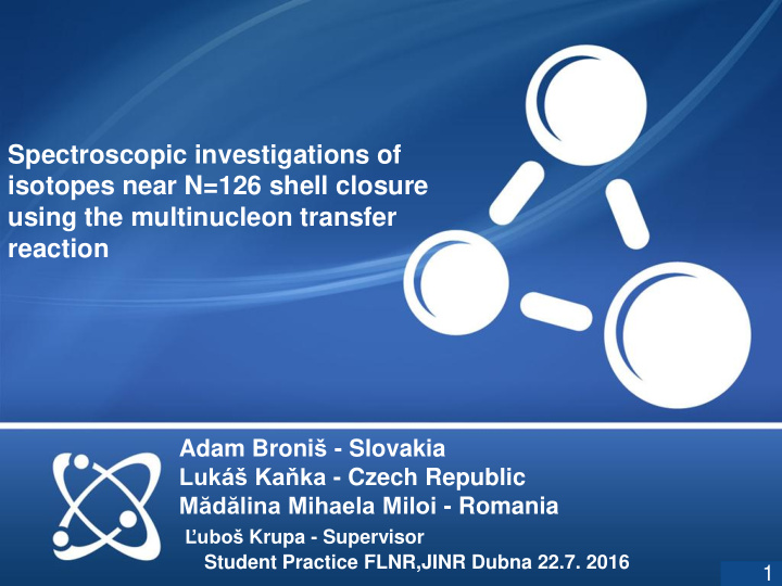 spectroscopic investigations of