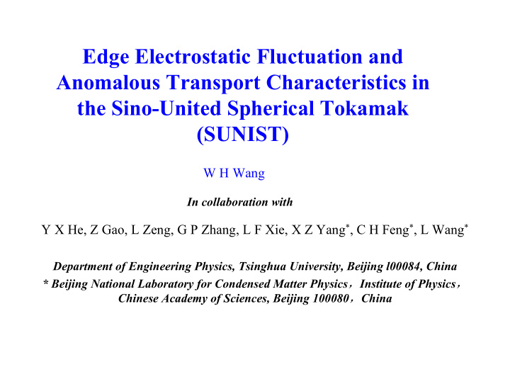 edge electrostatic fluctuation and anomalous transport