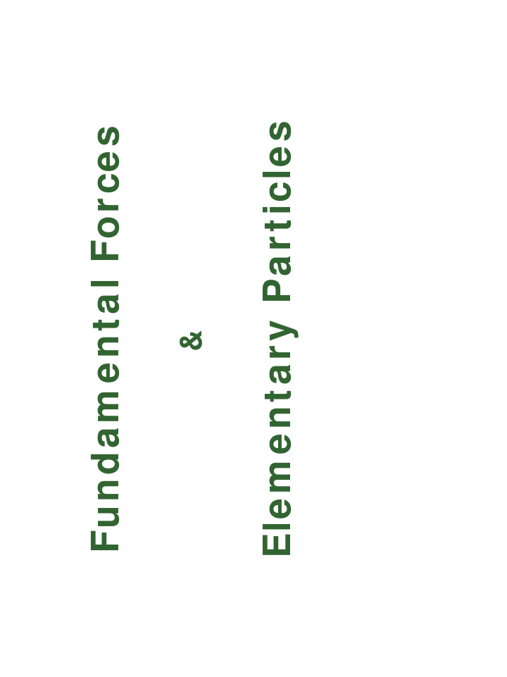 elem entary particles fundam ental forces