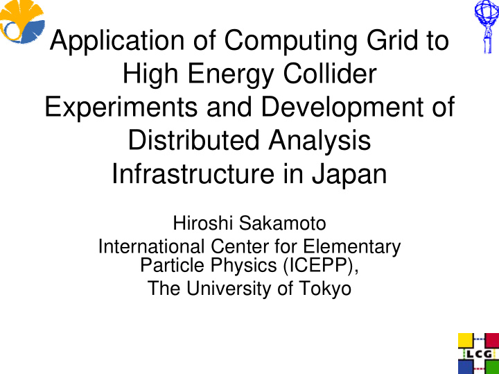 application of computing grid to high energy collider