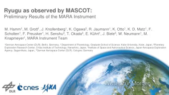 M. Hamm 1 , M. Grott 1 , J. Knollenberg 1 , K. Ogawa 2 , R. Jaumann 1 , K. Otto 1 , K. D. Matz 1 ,