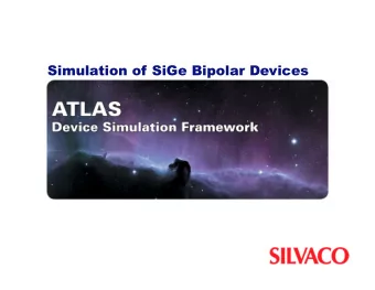 Simulation of SiGe Bipolar Devices  Introduction  Construction of SiGe HBT using ATHENA  Mesh