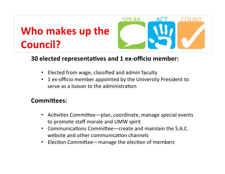 who makes up the council
