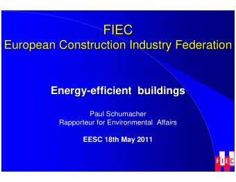FIEC  FIEC  European Construction Industry Federation  European Construction Industry Federation