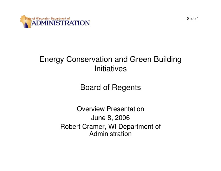 energy conservation and green building initiatives board
