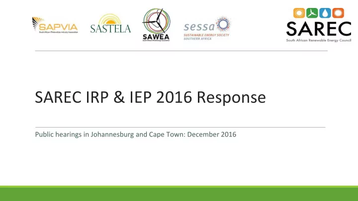 sarec irp iep 2016 response