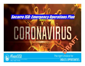 Socorro ISD: Emergency Operations Plan