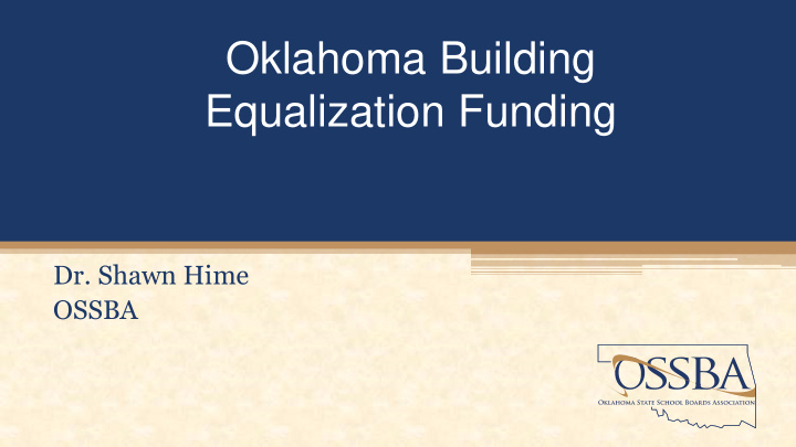 oklahoma building equalization funding
