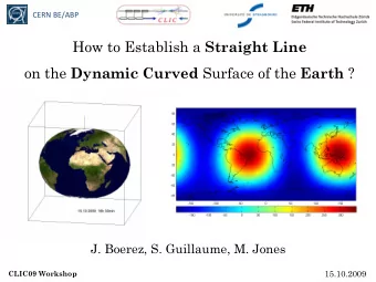 CERN BE/ABP How to Establish a Straight Line on the Dynamic Curved Surface of the Earth ?  J.