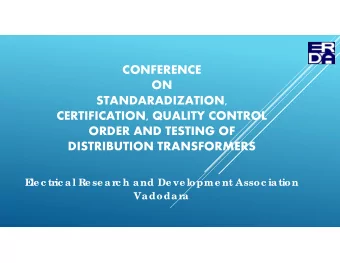 CONFERENCE  ON  STANDARADIZATION,  CERTIFICATION, QUALITY CONTROL  ORDER AND TESTING OF