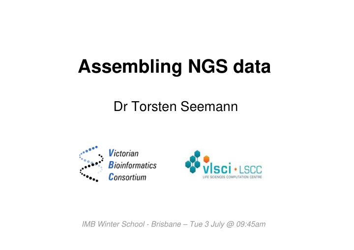 assembling ngs data
