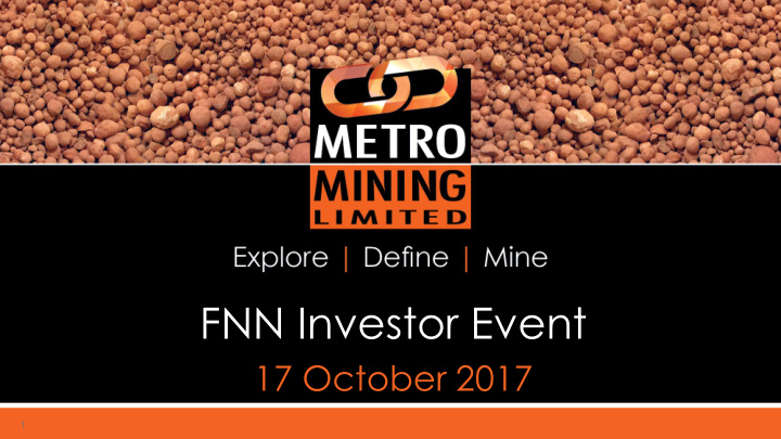 fnn investor event