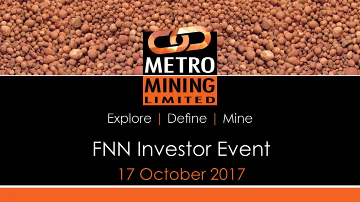 fnn investor event