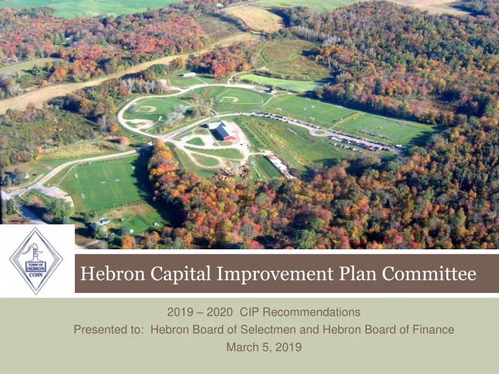 hebron capital improvement plan committee