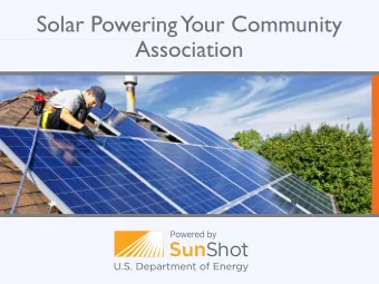 Solar Powering  Your Community  Association  About the SunShot Solar Outreach Partnership  The