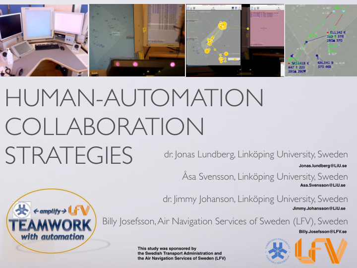 human automation collaboration strategies