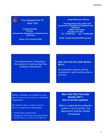 Fire Department Of  New York  Fire Department, City of New York  Construction, Demolition &amp;