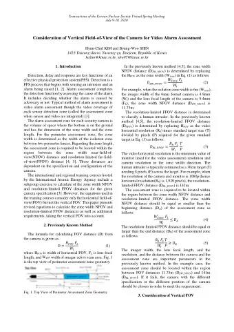 Consideration of Vertical Field-of-View of the Camera for Video Alarm Assessment  Hyun-Chul KIM and