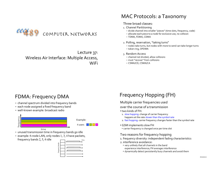 mac protocols a taxonomy