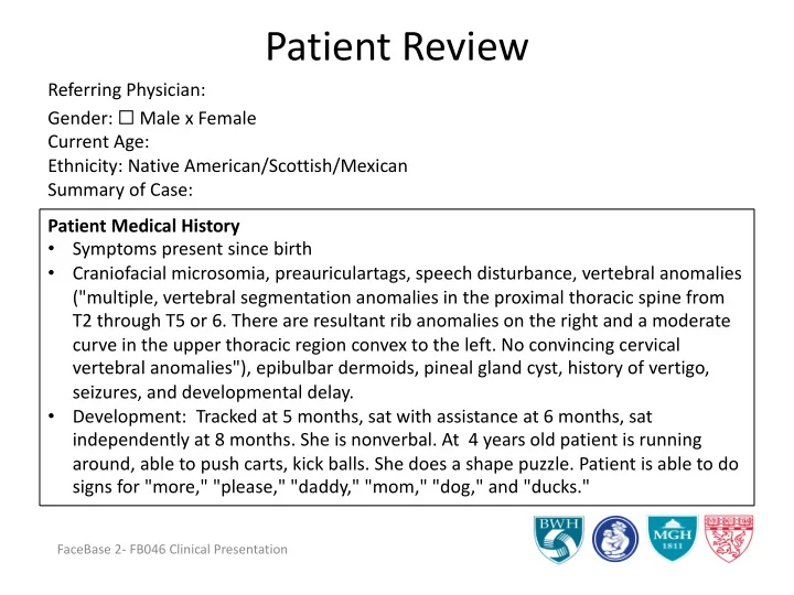patient review