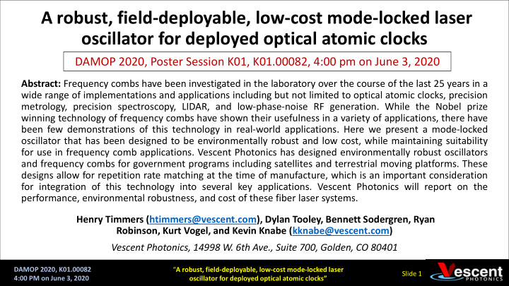 oscillator for deployed optical atomic clocks