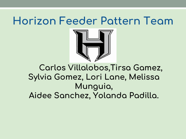 horizon feeder pattern team