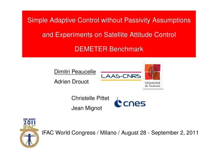 simple adaptive control without passivity assumptions and