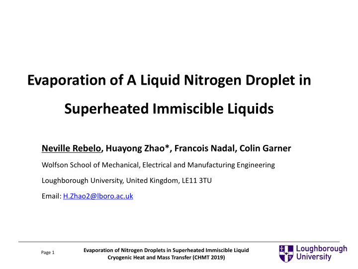 superheated immiscible liquids