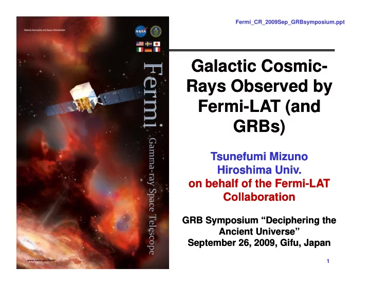 galactic cosmic galactic cosmic rays observed by rays