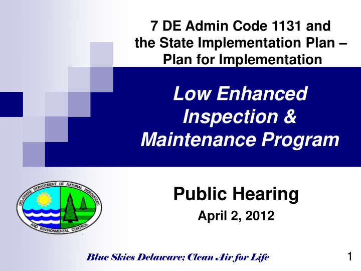 maintenance program