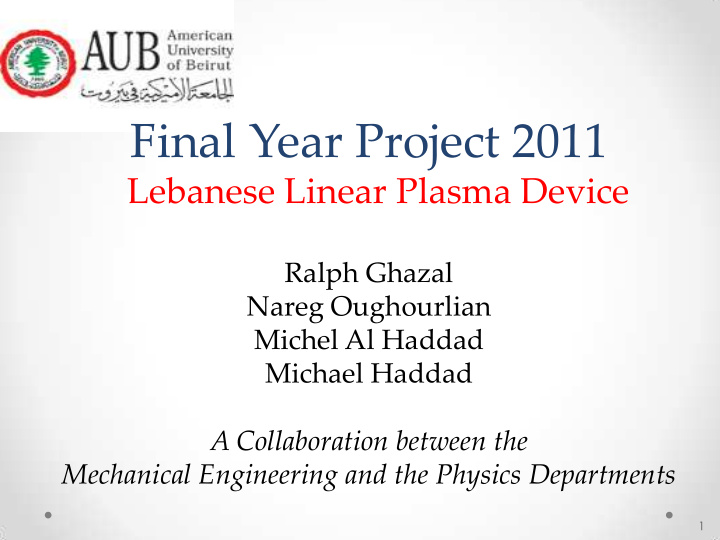 final year project 2011