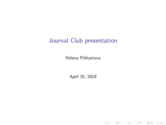 Journal Club presentation  Helena Pikhartova  April 25, 2018  Summary of article  2/7  Cooling