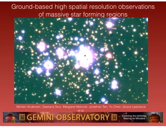 Ground-based high spatial resolution observations  of massive star forming regions  Morten