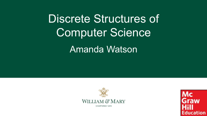 discrete structures of computer science