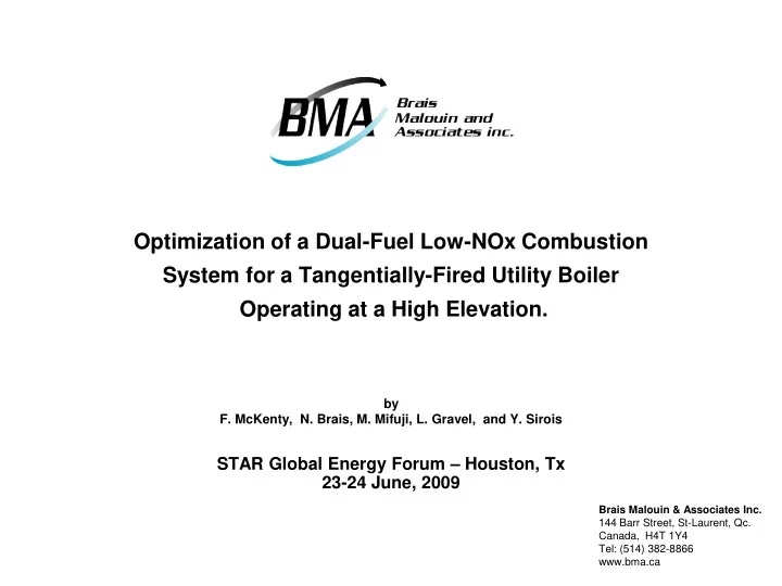 optimization of a dual fuel low nox combustion system for