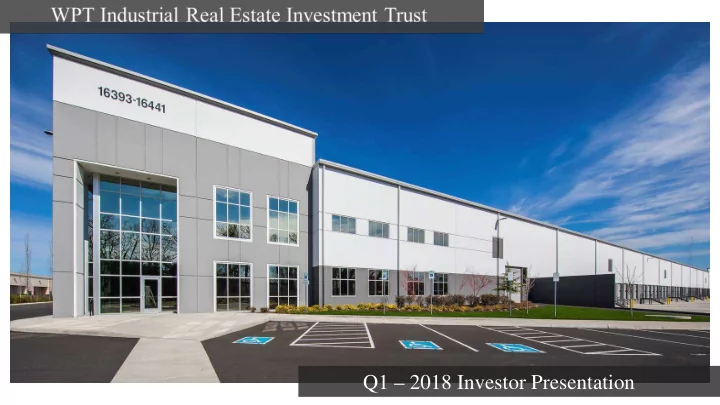 q1 2018 investor presentation