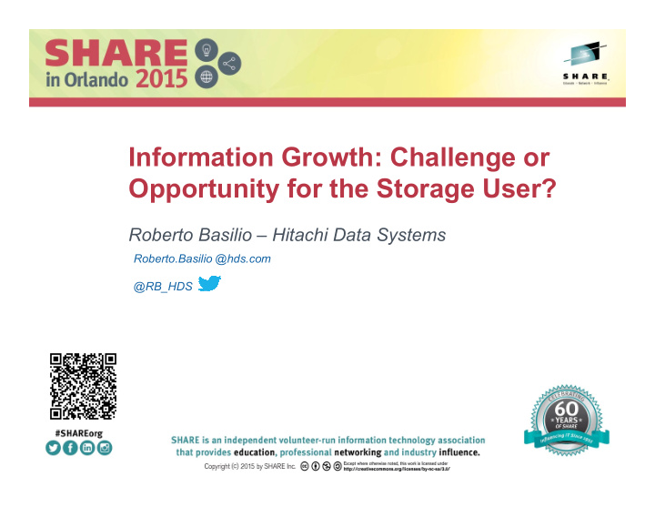 information growth challenge or opportunity for the