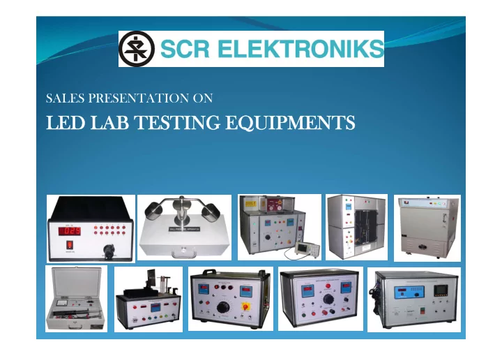 led lab testing equipments list of test equipment