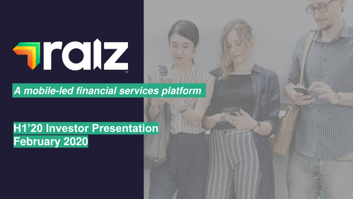 h1 20 investor presentation