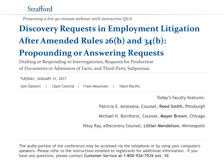discovery requests in employment litigation after amended