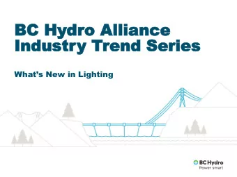 Industr  Industry  y Trend  end Series  Series Whats New in Lighting  Wha  hat  t New in  New in