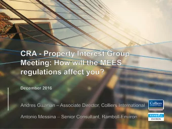 Agenda    Minimum Energy Efficiency Standards (MEES): Explained    Energy Performance