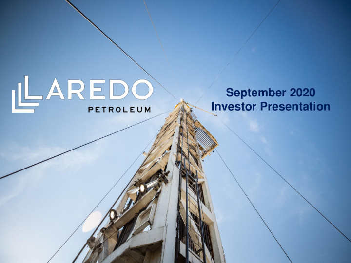 september 2020 investor presentation forward looking